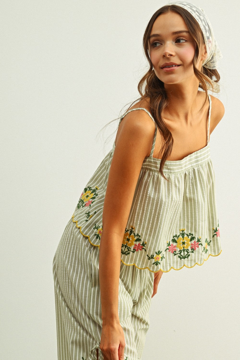 Embroidered Garden Top
