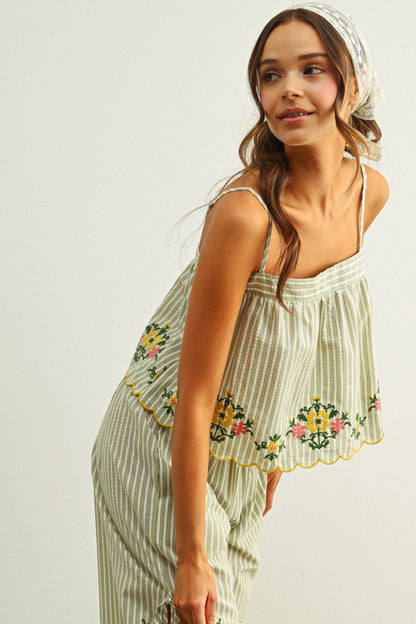 Embroidered Garden Top
