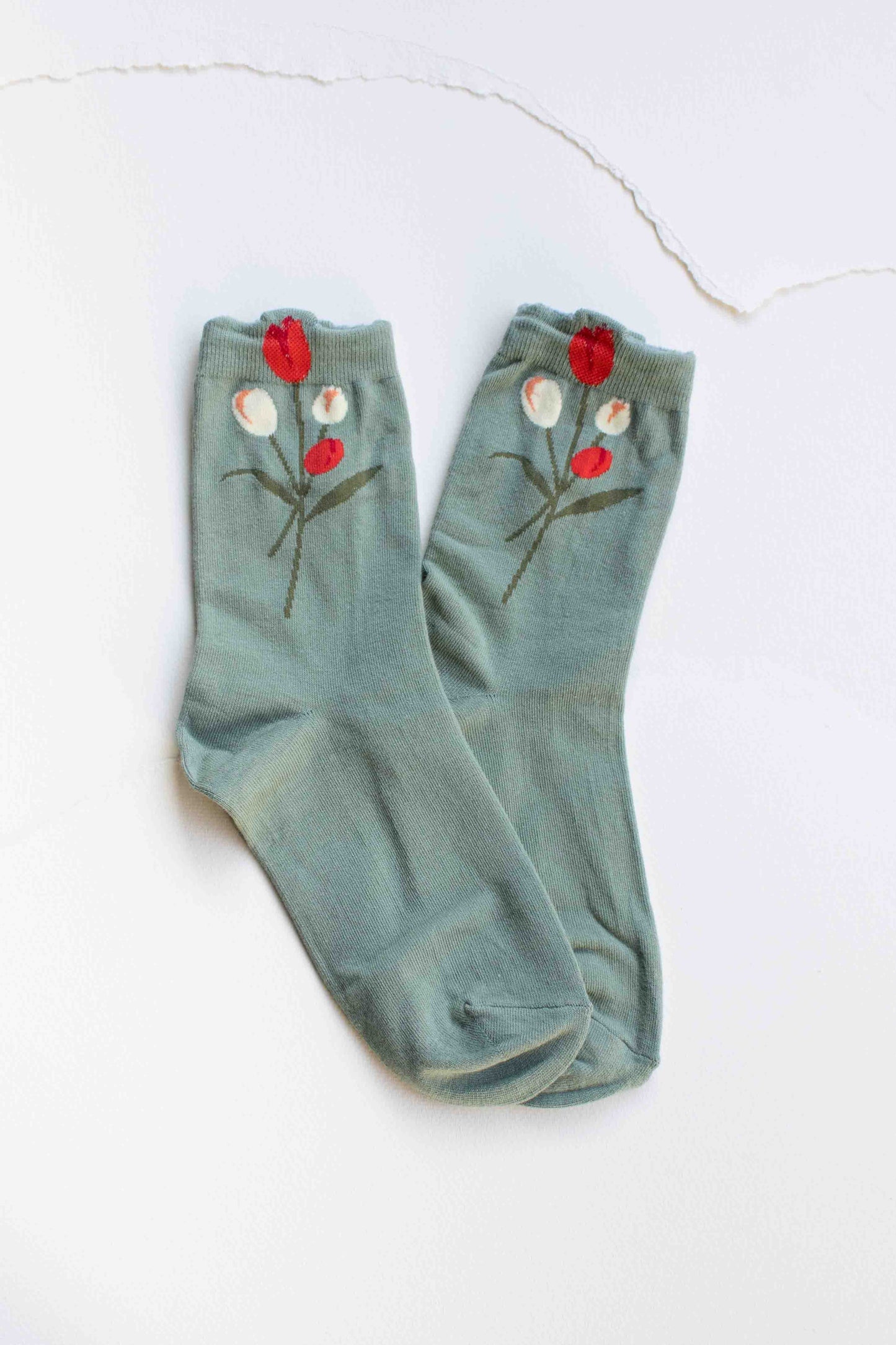 Tulip Bloom Socks | Black