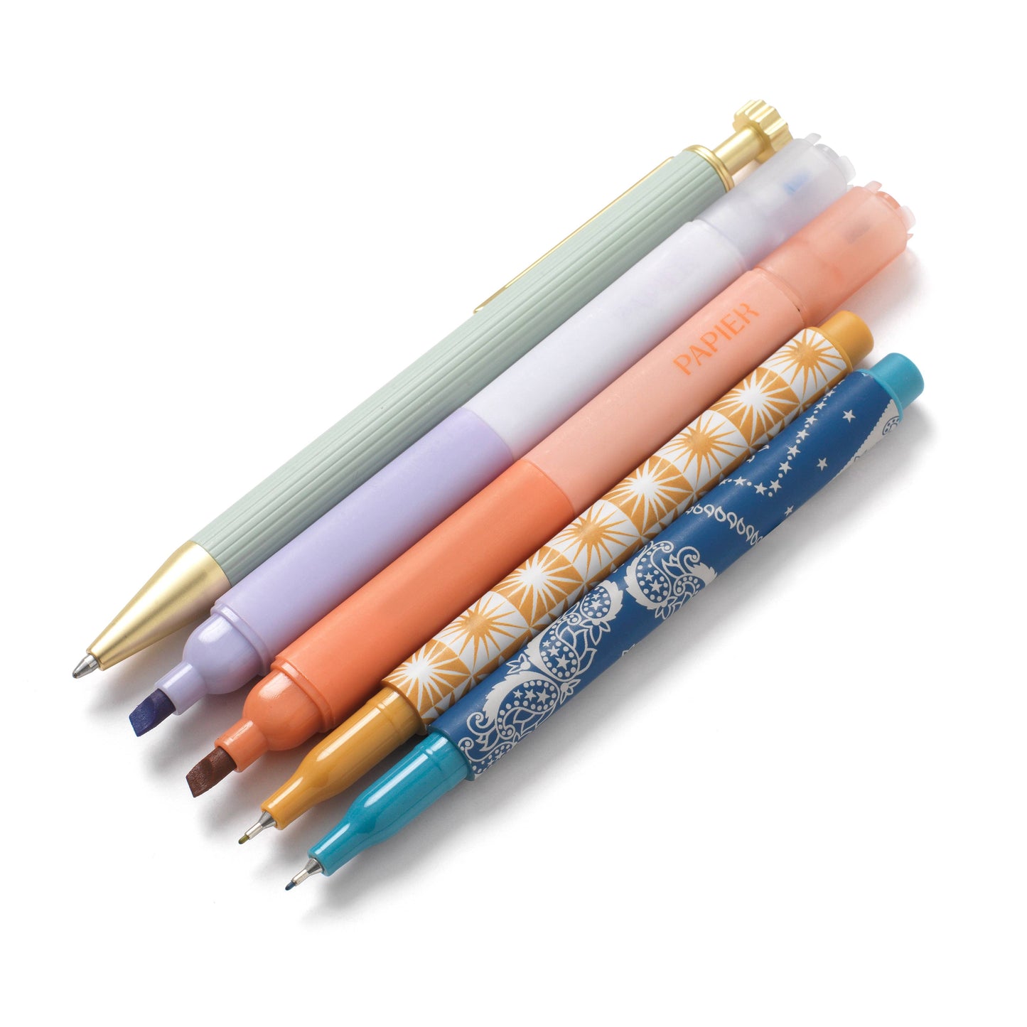 Solstice Mixed Pens & Highlighters | Set of 5