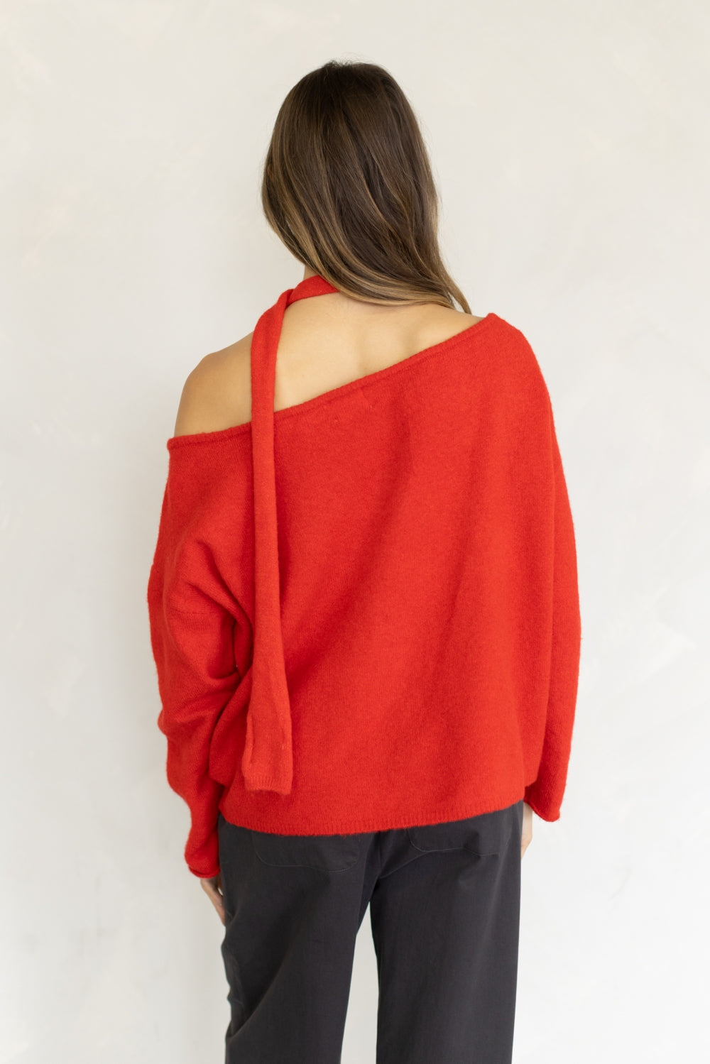 Piper Off The Shoulder Sweater | Red