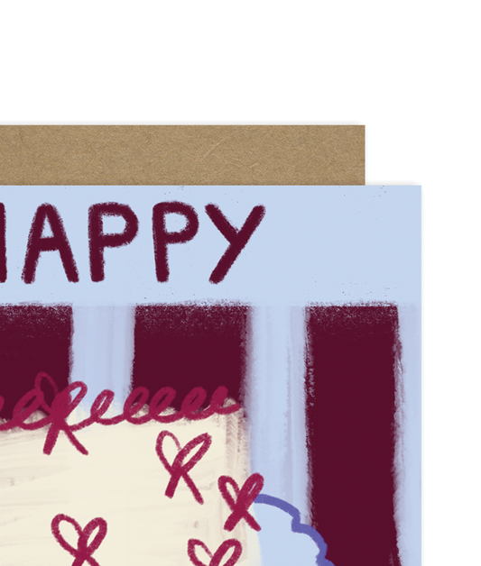 Happy Birthday Cake Greeting Card