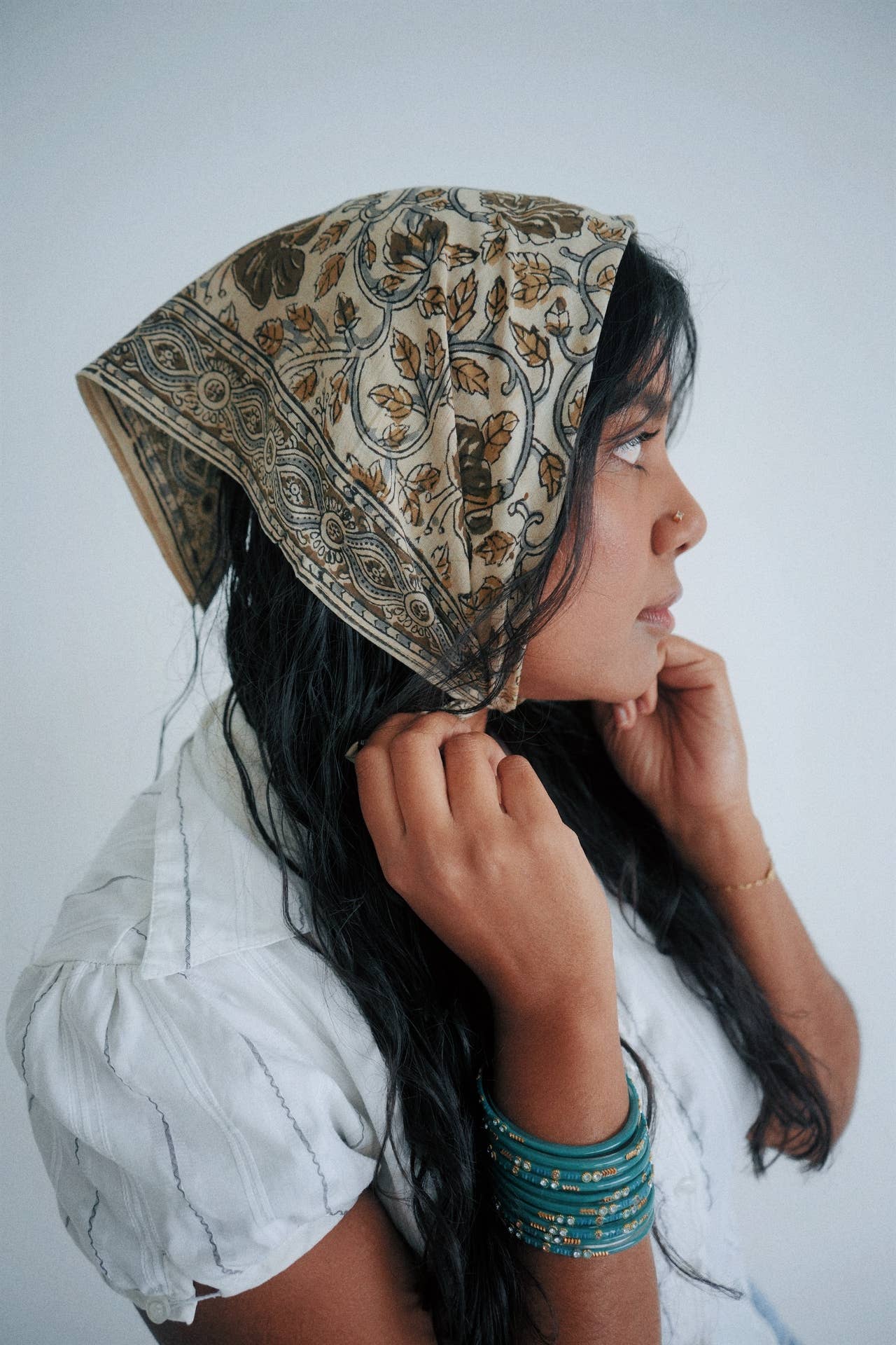 Kalamkari Cotton Bandana | Arabian Jasmine