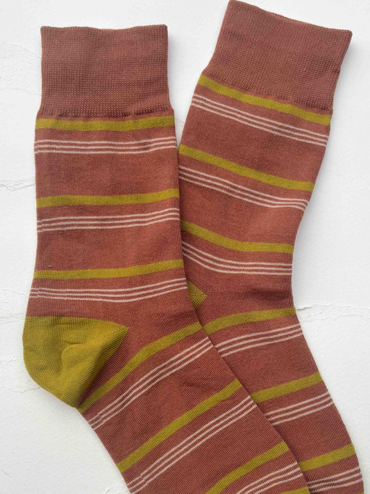 Stripe Socks | Brick
