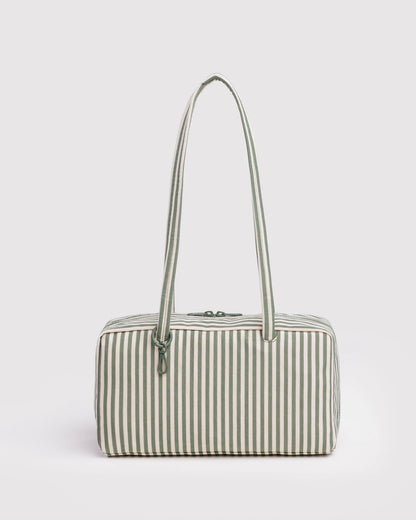 Nylon Bowler Bag | Sage Stripe