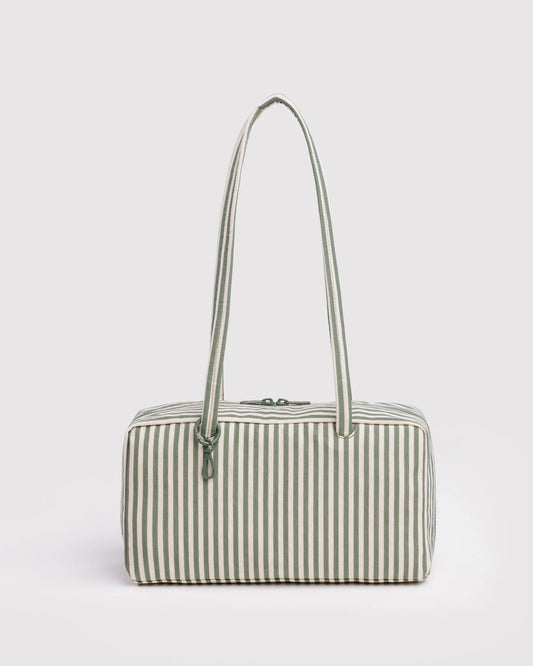 Nylon Bowler Bag | Sage Stripe