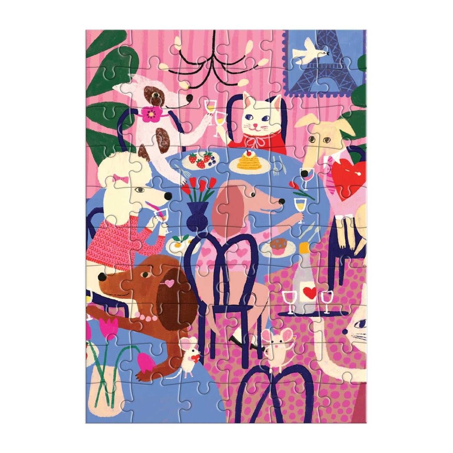 Paws for Love Greeting Card | 60 Piece Puzzle