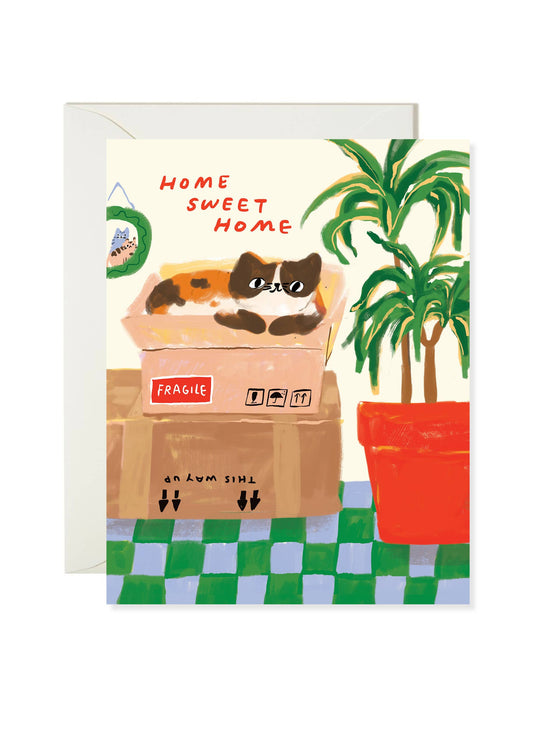 Cat New Home Card