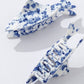 Coastal Blue Floral Fish Hair Claw