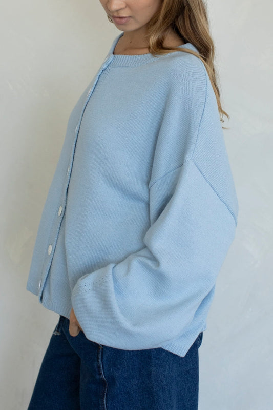 Willow Oversized Cardigan | Sky Blue