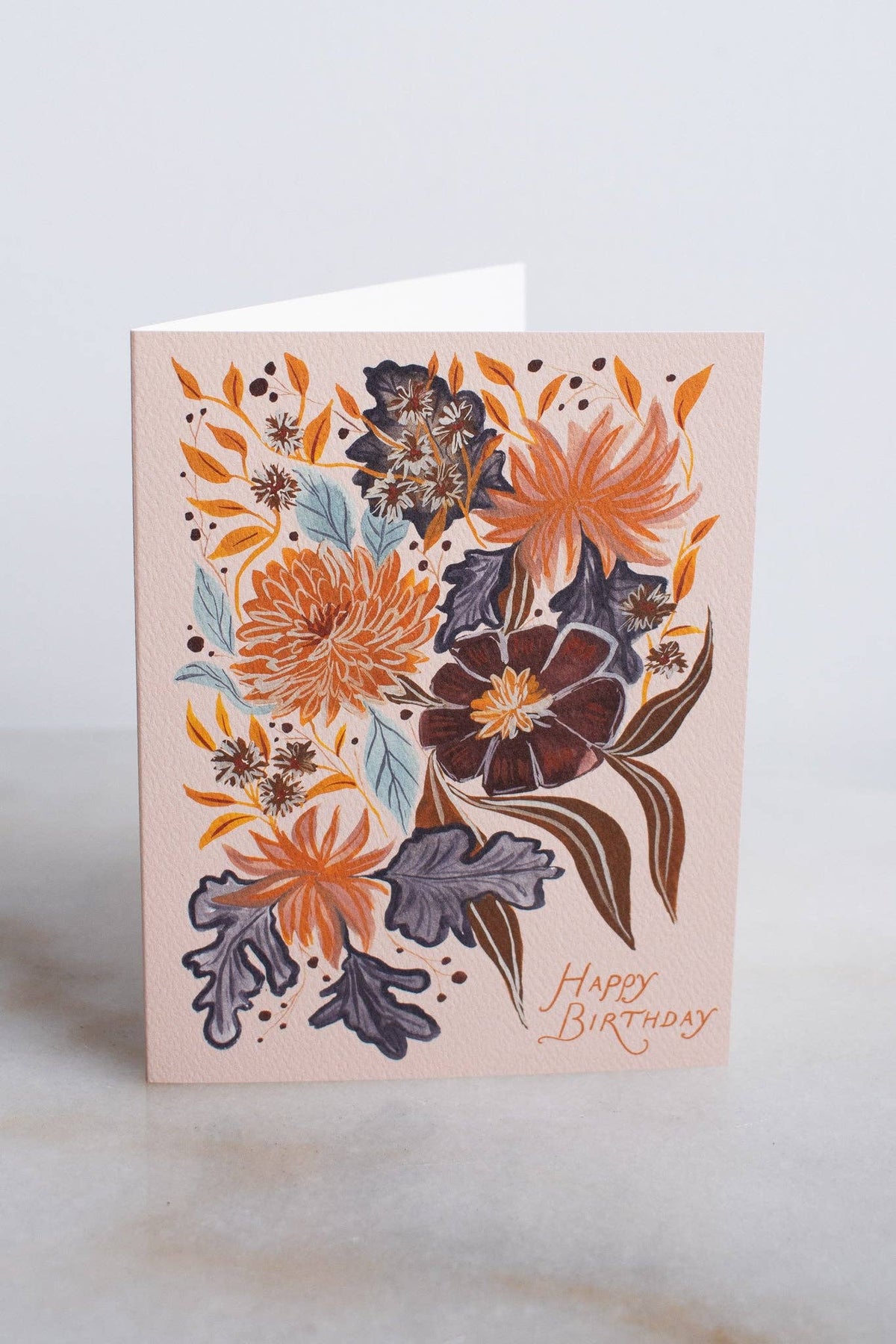 Fall Floral Birthday Card