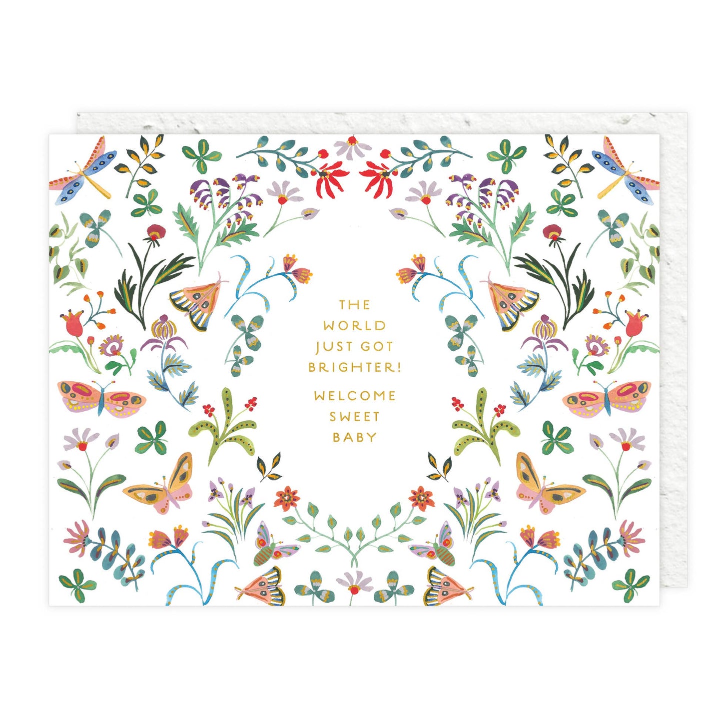 Butterfly Garden Baby Card