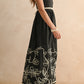 FINAL SALE | Black + White Floral Midi Dress