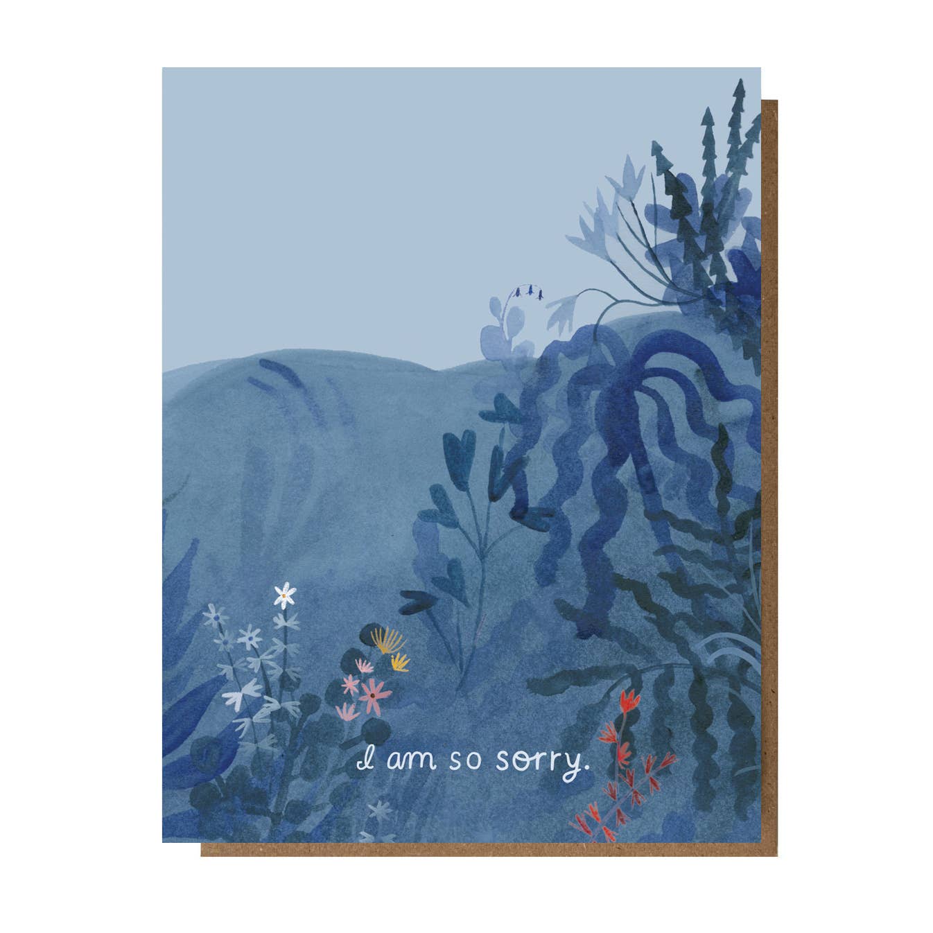 I Am So Sorry Blue Greeting Card