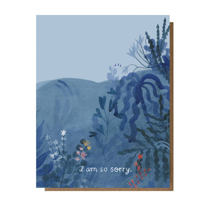 I Am So Sorry Blue Greeting Card