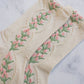 Antique Tulip Socks | Beige