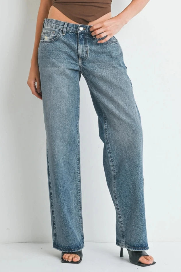 Low Rise Slouchy Denim | Medium Wash