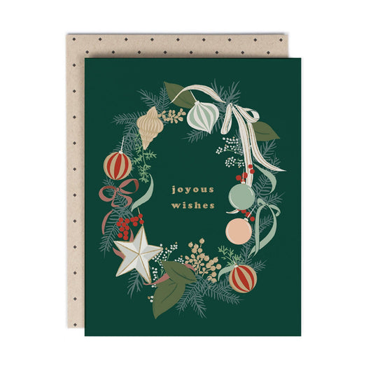 Joyous Wreath Holiday Card