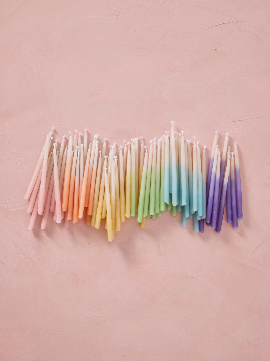 Beeswax Birthday Candles | Rainbow Ombré