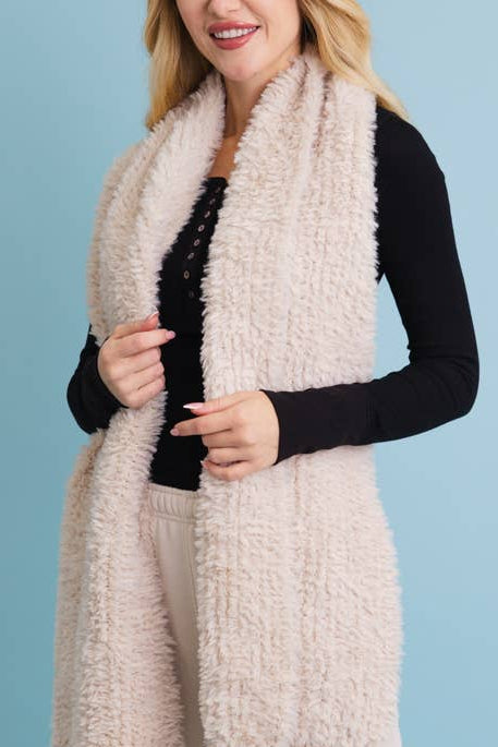 Super Soft Fringe Scarf | Ecru