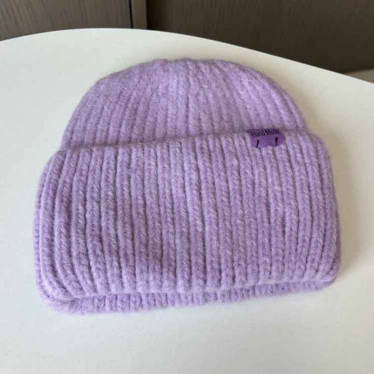 Foldover Knit Beanie | Light Purple