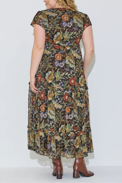 Sally Dark Floral Maxi Dress | Extended