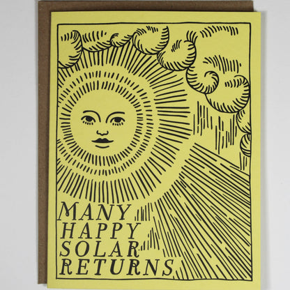 Birthday Solar Return Letterpress Card