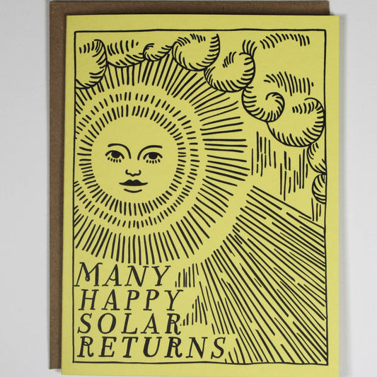 Birthday Solar Return Letterpress Card