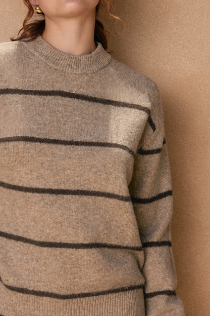 Latte Break Stripe Sweater
