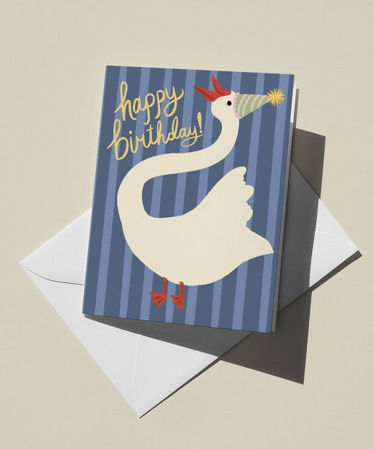 Goose Happy Birthday Card