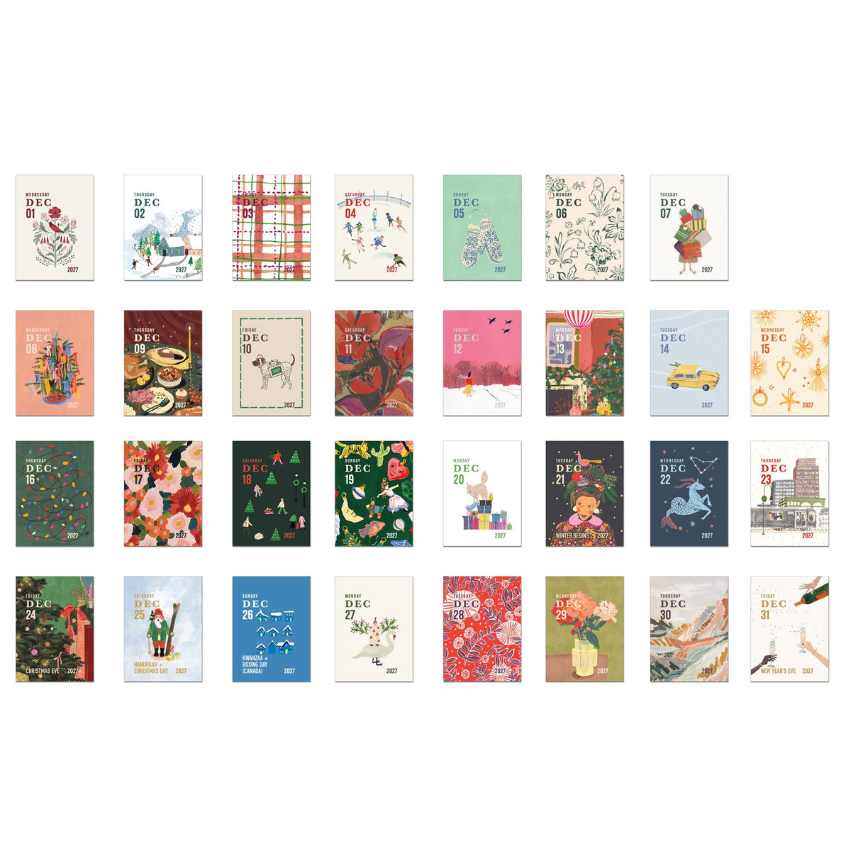 2027 Daily Post Calendar