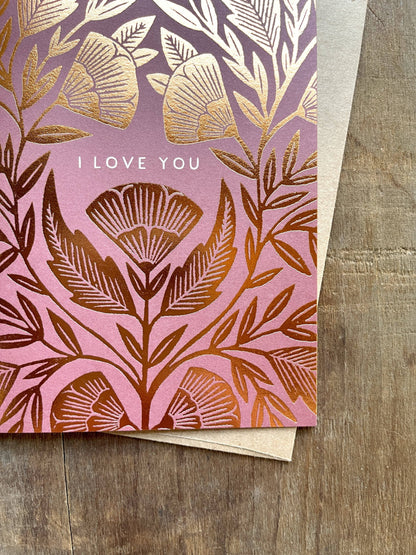 I Love You Foil Card