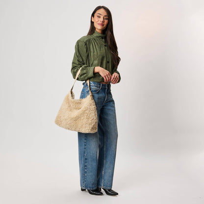 Neve Sherpa Tote | Cream