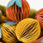 Orange Honeycomb Ornament