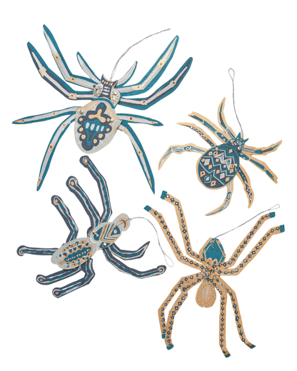 Paper Ornaments | Hanging Spiders