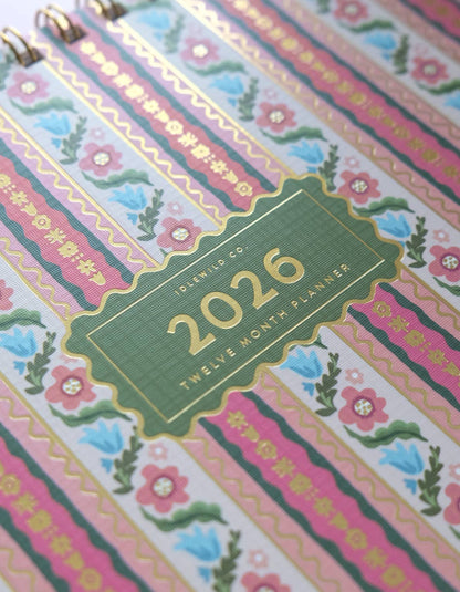 2026 Desktop Planner | Block Print Stripe