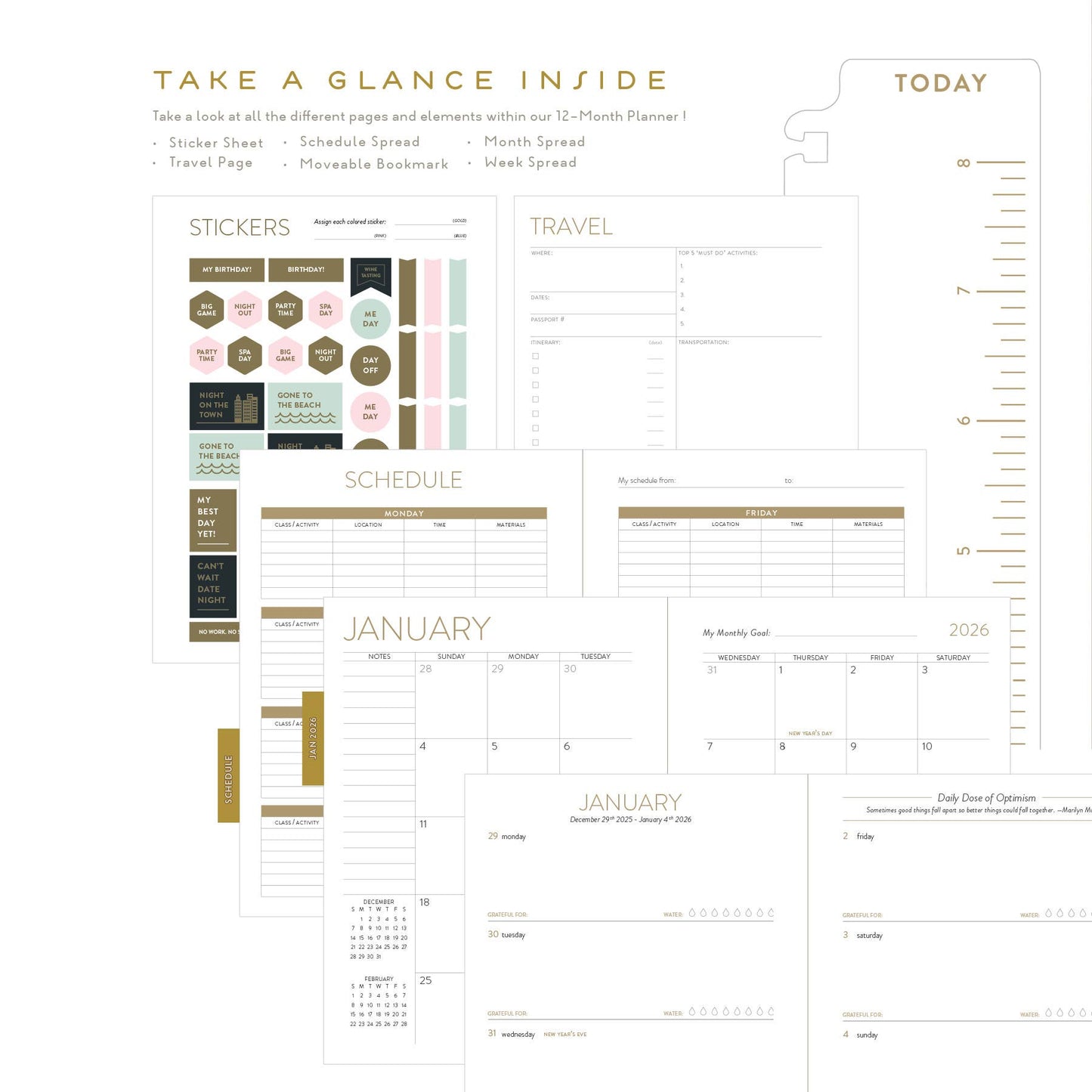 2026 Sweet Days Vase 12 Month Planner