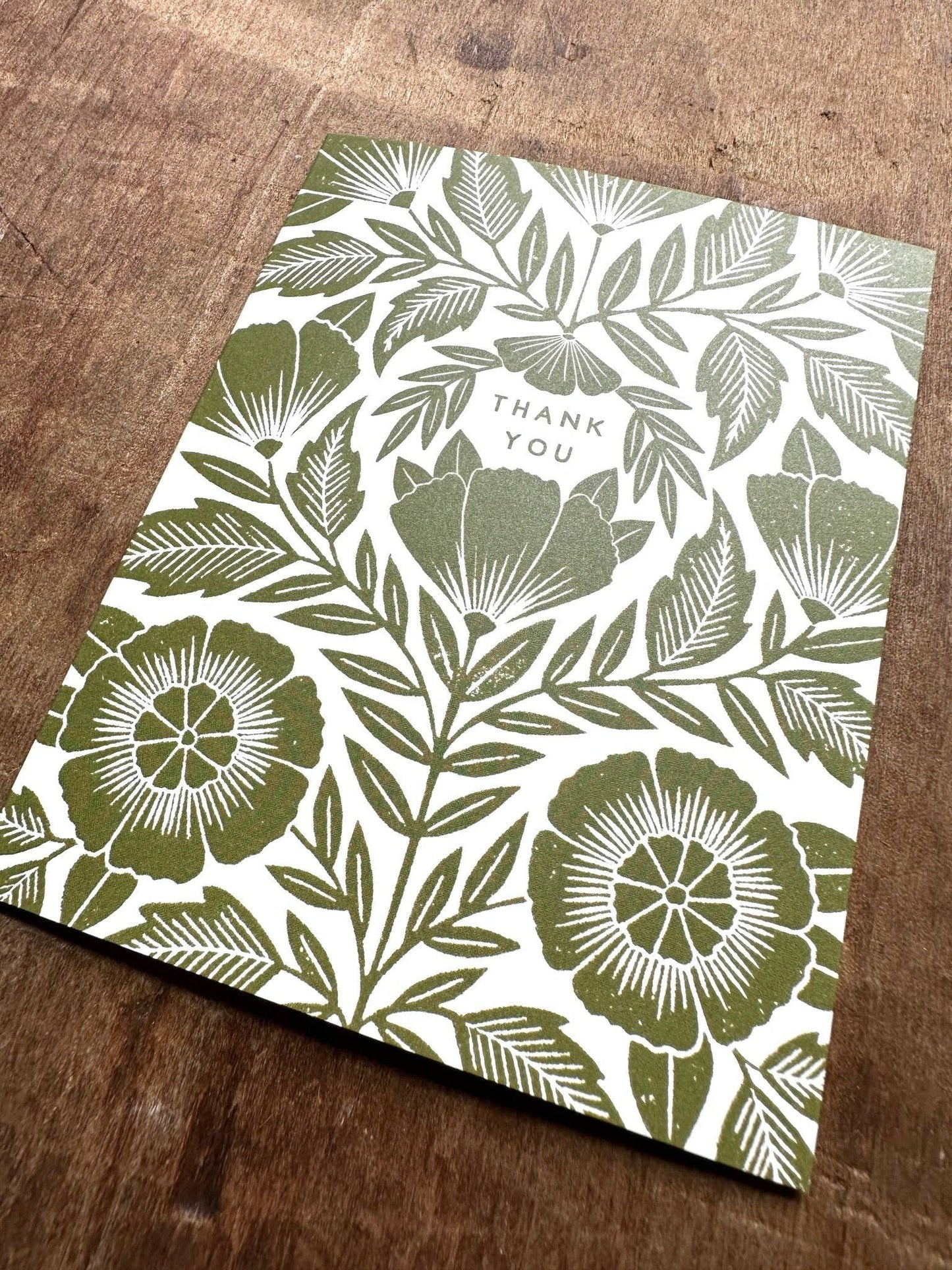 Thank You Green Floral