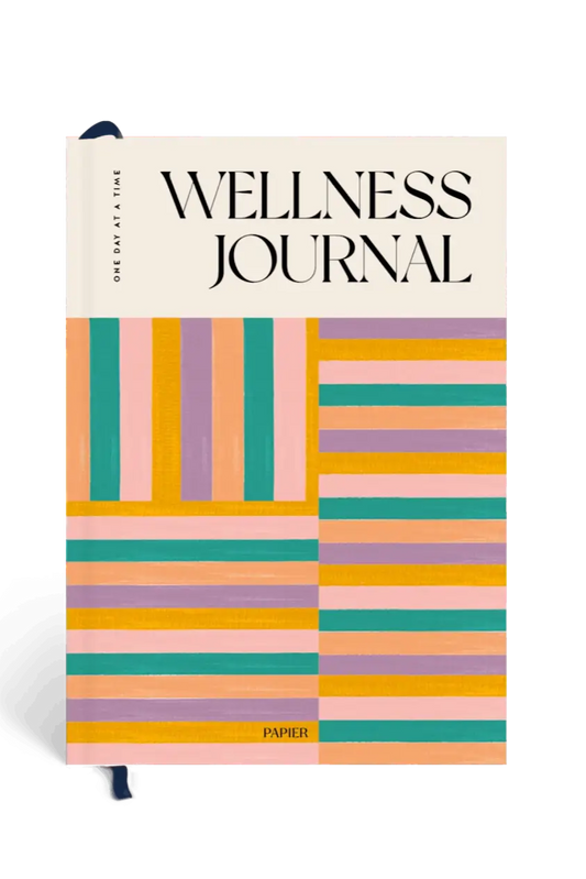 Happy Stripes Hardcover Wellness Journal