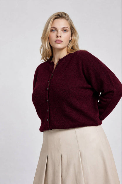 Piper Cardigan | Burgundy | Extended