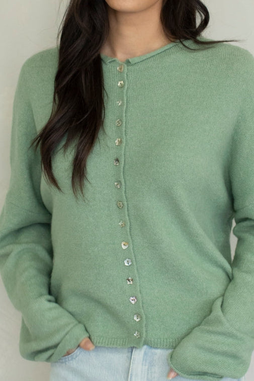 Piper Mismatch Buttons Cardigan | Matcha – NAVA