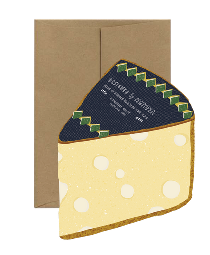 Cheese Slice Die Cut Card