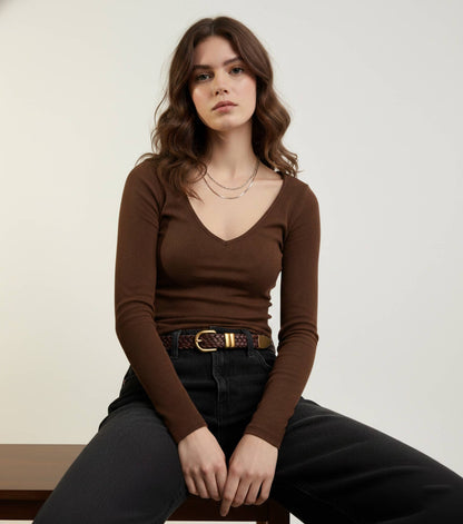 Braided Leather Belt | Brown