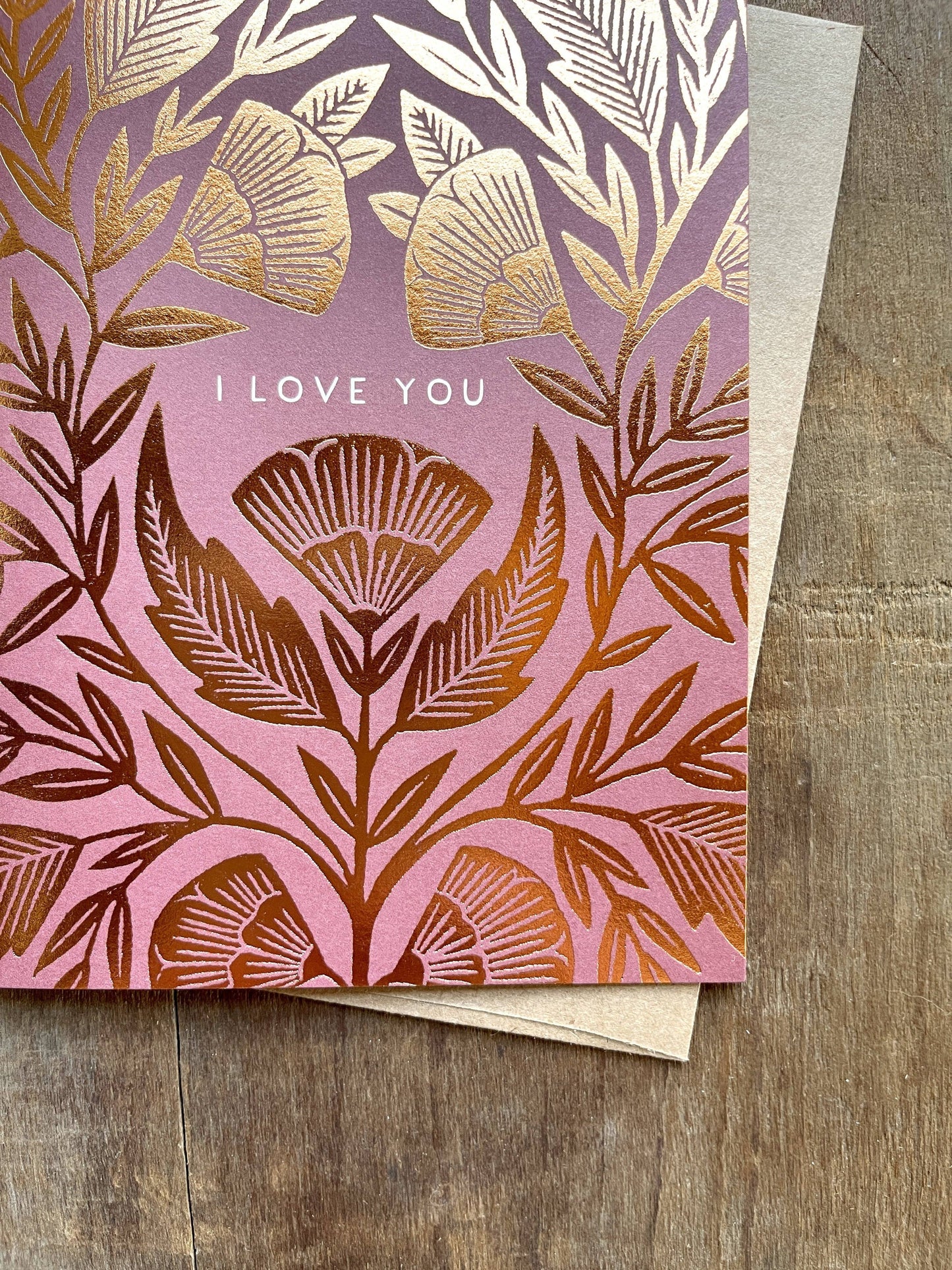 I Love You Foil Card