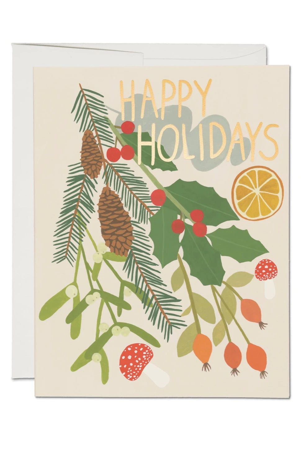 Holiday Greens Greeting Card