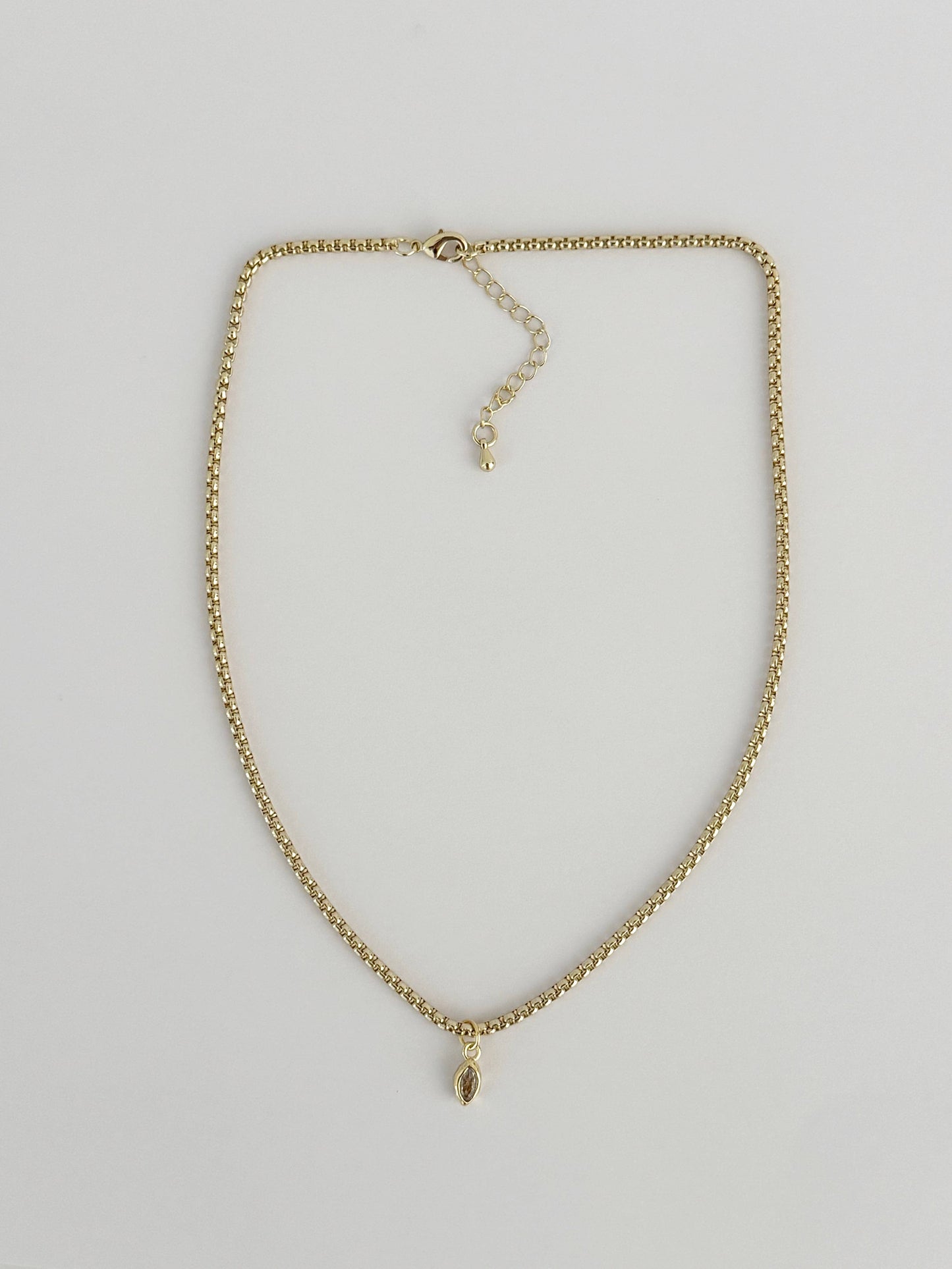 Semplice Necklace | Blue CZ