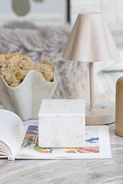 Marble Catchall Box with Lid