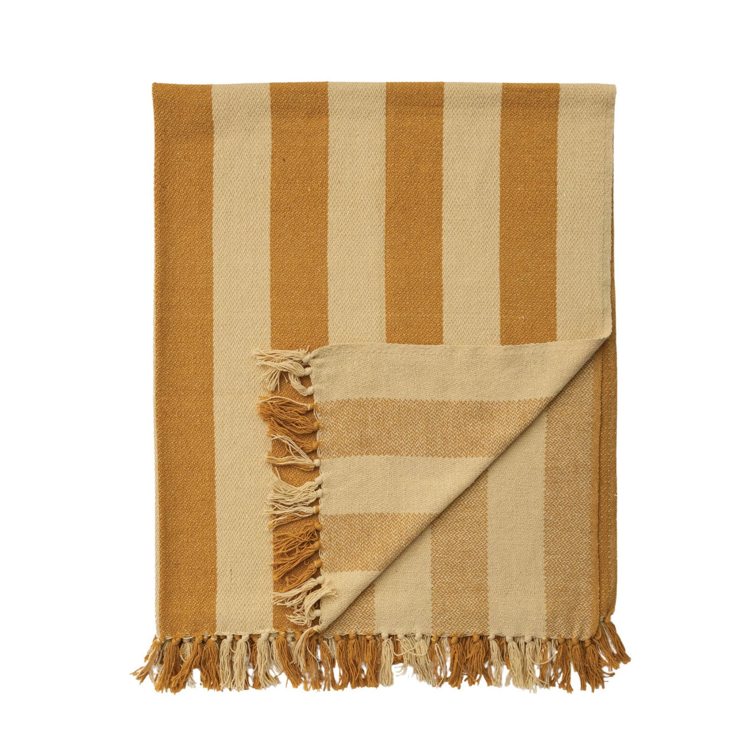 Cabana Fringe Blanket | Mustard