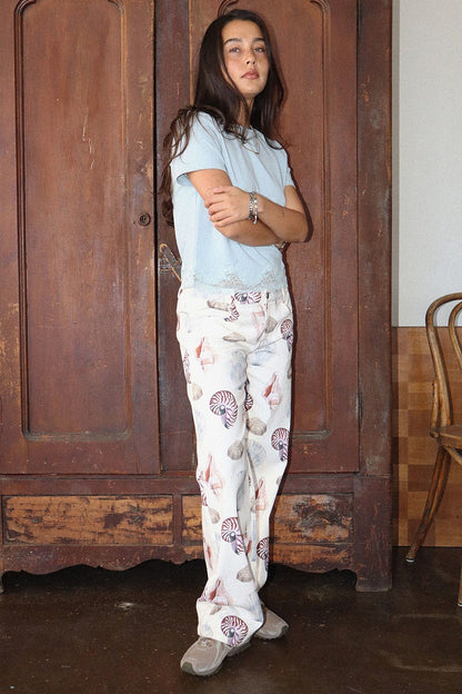 Sally Sells Seashells Wide Leg Pants | Neutral