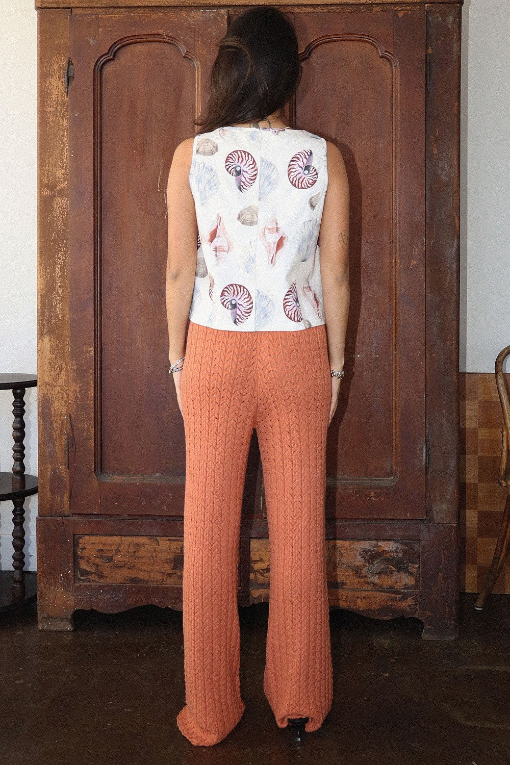 Sally Sells Seashells Tie-Front Tank | Neutral